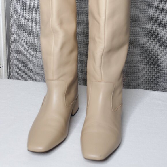 J. Crew Roxie Knee High Boots In Leather - Dark Beechwood - BA737 - Picture 2 of 16